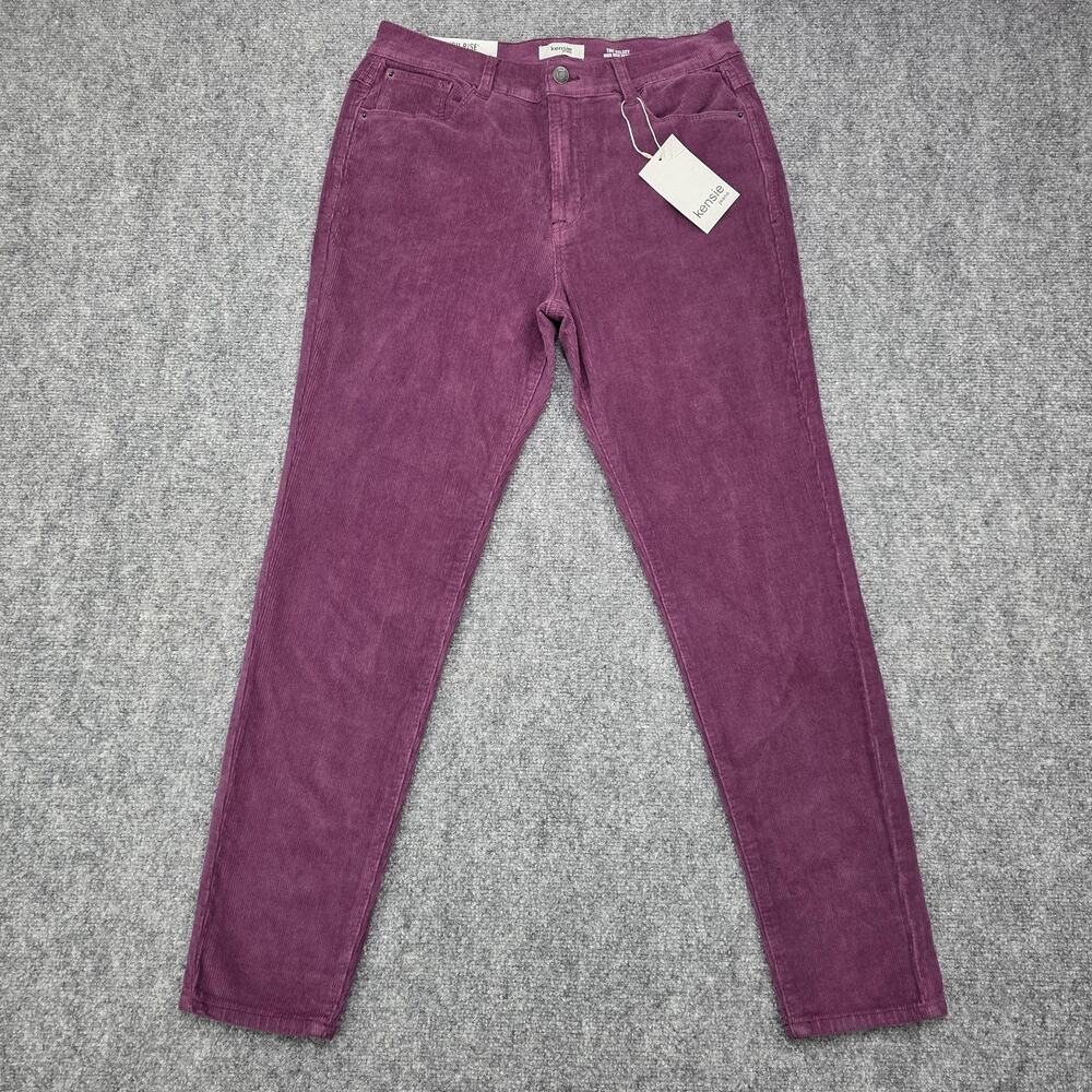 Kensie Jeans Pants Womens 8/29 Purple Corduroy The Kelsey High Rise Skinny
